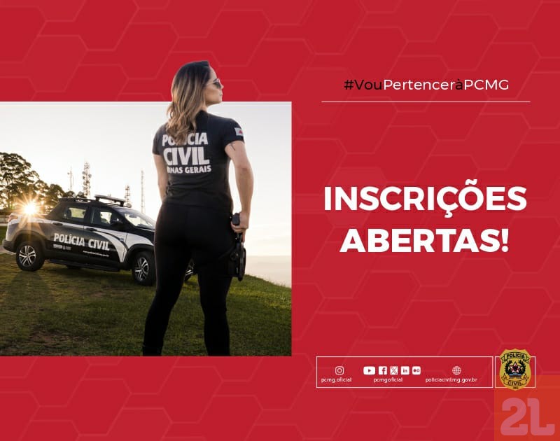 INSCRIÇÕES ABERTAS PARA CONCURSO DA POLÍCIA CIVIL DE MINAS GERAIS