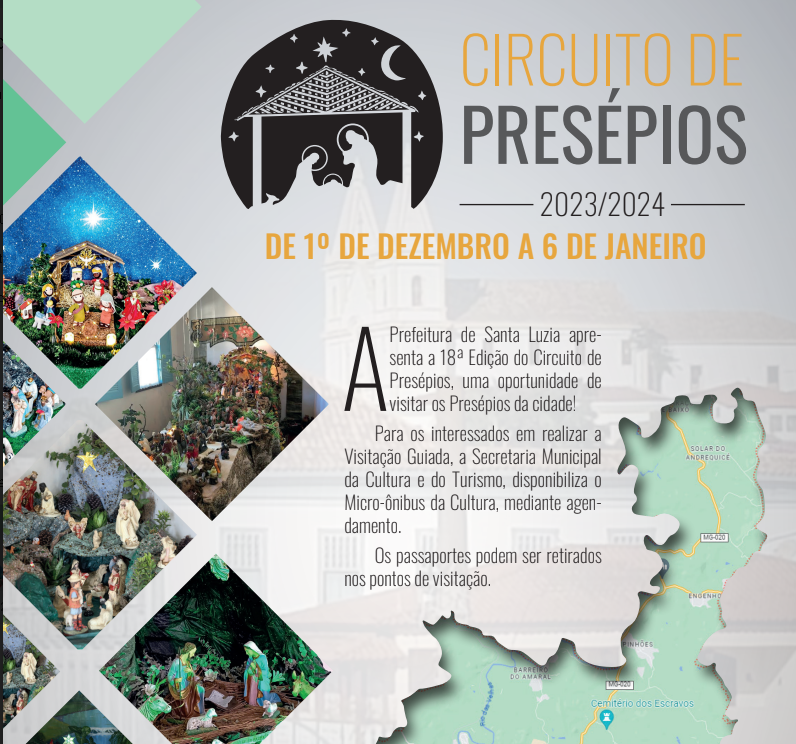 CIRCUITO DE PRESÉPIOS TERÁ VISITAÇÃO GUIADA E TRANSPORTE DE GRAÇA EM SANTA LUZIA