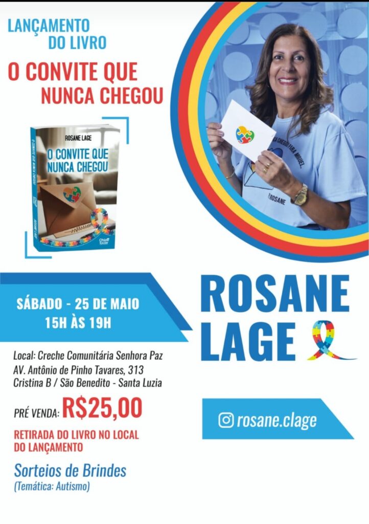 ATIVISTA DA CAUSA AUTISTA, ESCRITORA ROSANE LAGE LANÇA MAIS UM LIVRO