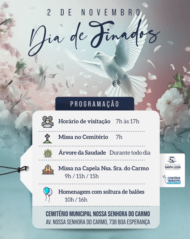 CEMITÉRIO MUNICIPAL DE SANTA LUZIA PREPARA HOMENAGEM PARA MARCAR DIA DE FINADOS